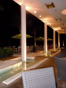 on the patio of V Seagrove