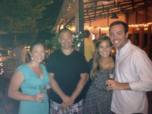 With Ashley and Mark, in from London