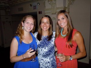 With the bride and one of my best friends from college at the pre-wedding cocktail hour