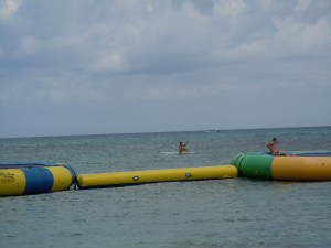 Inflatable trampolines