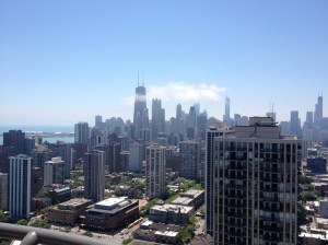 Chicago skyline from Emily's apartment