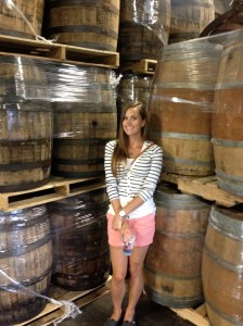 Whiskey + beer = happy girl