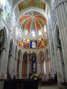 Inside the Catedral Almudena