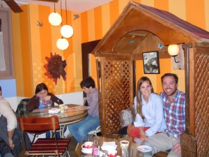 Our adorable table at Jardin Secreto