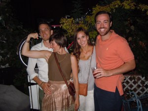 Having fun with Laurel and Travis on the patio at Weather Up