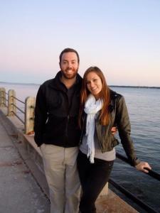 Alex and I walking down by the Battery