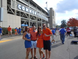 With our wonderful friends, Dennis and Kristy, outside the Kentucky stadium
