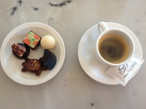 Espresso and fancy chocolates = my heaven