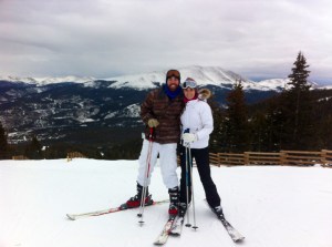 Alex and I skiing on Day 1