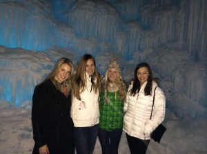 The girls at the Ice Castle