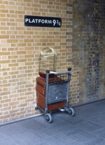 Platform 9 3/4 at King's Cross Station via thebooktrail.wordpress.com