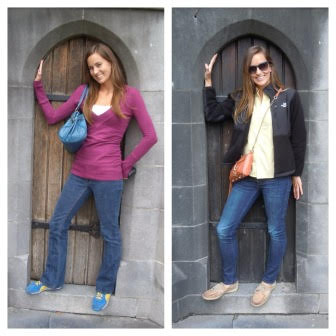 I retook a picture that I took on my first trip to Dublin when I marveled at the tiny doors! Me in Dublin in 2008 and me in Dublin in 2014