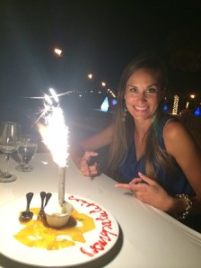Desserts come with a sparkler if you are celebrating an occasion (we were celebrating 2 years and 4 months of marriage-ha!)