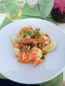 Lobster and shrimp with risotto