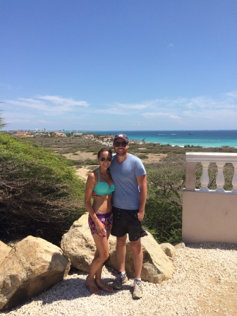 Outside the Italian restaurant near the California Lighthouse