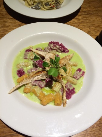 Beet and sweet potato gnocchi