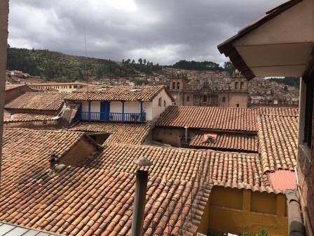 View from our hotel window (you can see the top of the Cathedral from our window)