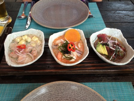 Ceviche sampler
