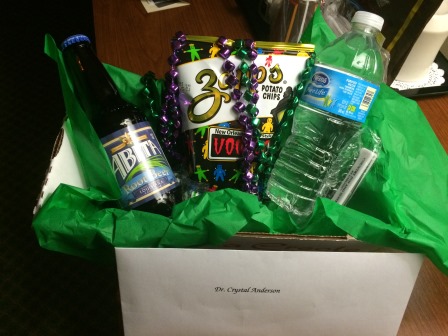 Welcome gift basket from our hotel