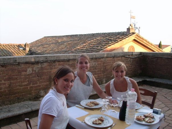 Enjoying our hard work under the Tuscan Sun