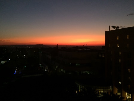 View of the South African sunset from happy hour