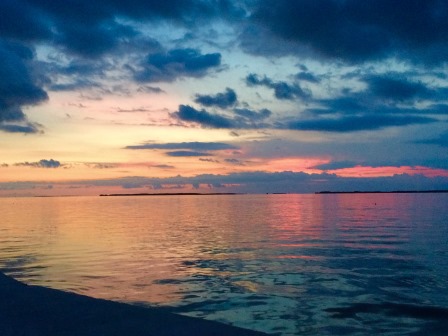 A beautiful Key Largo sunset from Rock Reef Resort