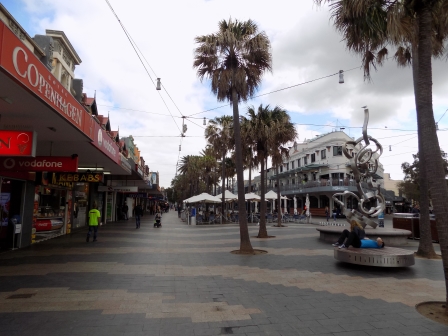 Walking down the Promenade toward the beach