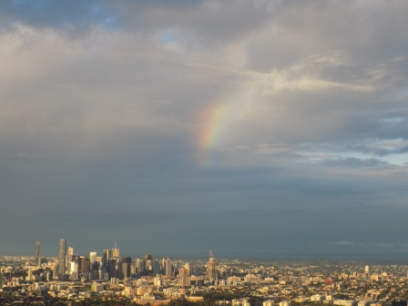 A rainbow for our last night in Australia