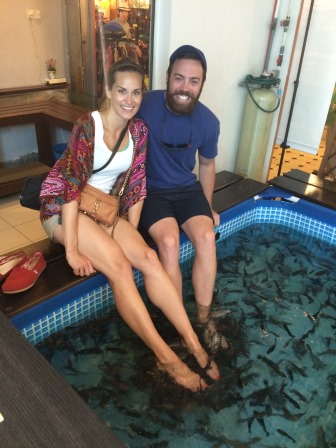 Fish pedicures at the Cute Fish Spa