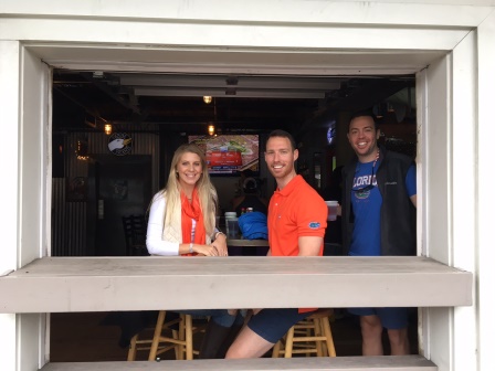 Watching the Gators at Snapper Jacks