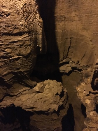 Descending 280 steps into the cave