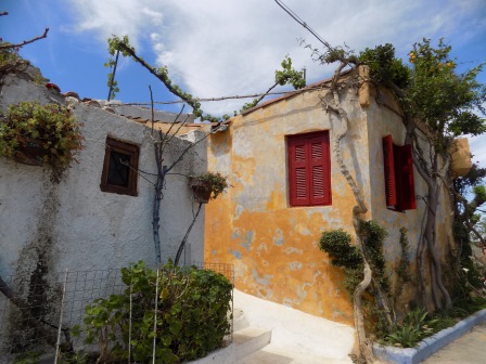 The beautiful homes in Plaka are reminiscent of the Greek Islands