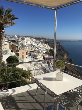 One of the areas where you can eat breakfast at Cosmopolitan Suites