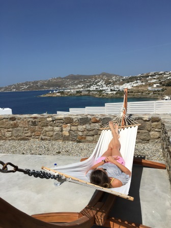 Relaxing on the terrace