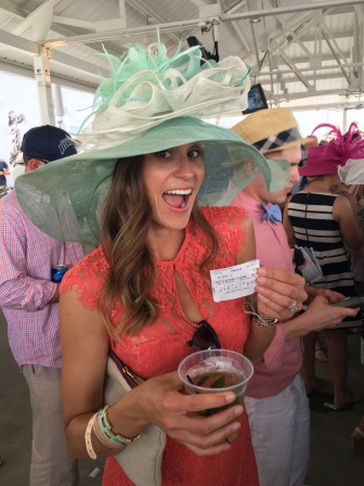 Going to collect my cash after placing a successful bet