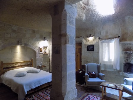 Cave hotel room