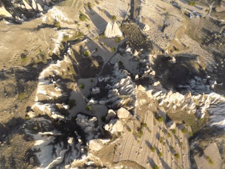 Looking down to the ground!