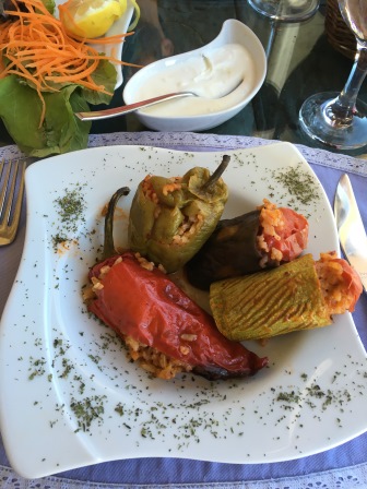 Stuffed squash flowers