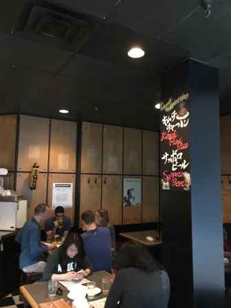 Bar seating at Guu on Thurlow