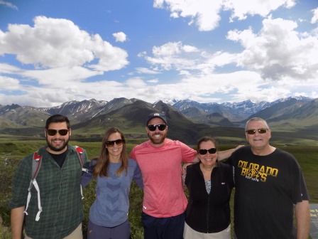 My family all together at Eielson Visitor Center
