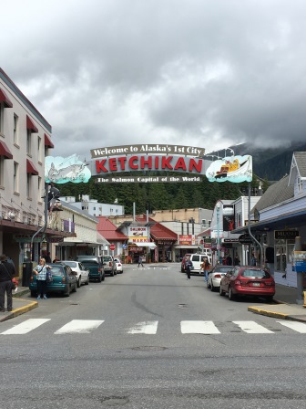 Ketchikan's downtown (in the afternoon after the weather had cleared)