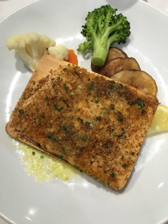 One of our delicious meals - cedar plank salmon