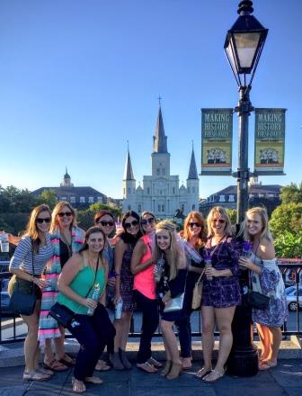 Post-beignet break in Jackson Square